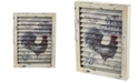 Nearly Natural Rooster Window Shutter Wall Decor